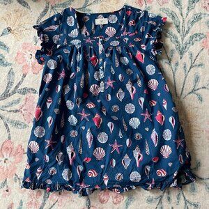 Printfresh Beachcomber - Pintuck Nightgown - Shoreline Blue - L